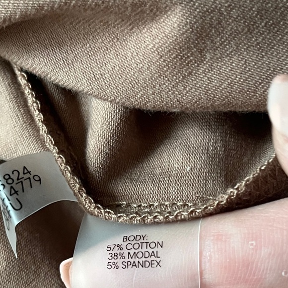 New Calvin Klein Rosewood Logo Tee Iridescent Glitter Script Soft Stretch Sze M - Picture 9 of 13